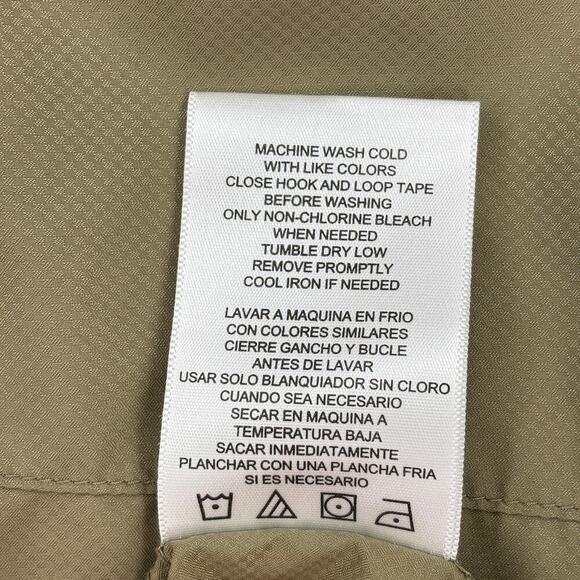Habit Shirt Mens Size L Tan 30+ Solar Factor Vented Button Up Roll Tab Sleeves - Picture 14 of 14